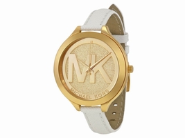 Michael Kors MK2389 Champagne Dial Leather Strap 42mm Michael Kors