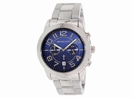 Michael Kors MK8329 Mercer Blue Silver Chronograph Stainless Steel Mens Michael Kors