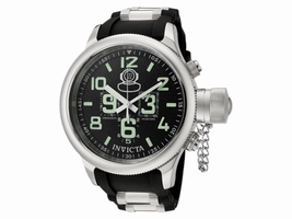 Invicta 7237 Russian Diver Black Dial Rubber Chronograph Men's Invicta