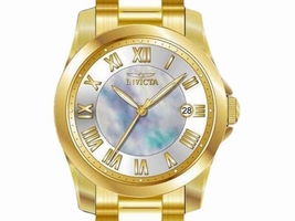 Invicta 15235 Angel Mother of Pearl Dial Gold Tone Quartz Women's Invicta