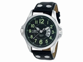 Invicta 0789 Black Dial Black Band Mens Invicta