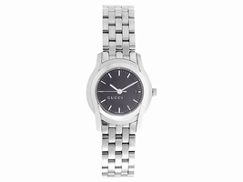 Gucci YA055518 Black Dial Stainless Steel Bracelet Quartz Womens Gucci