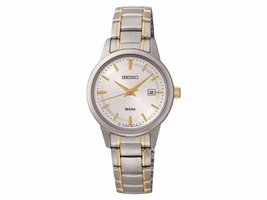 Seiko SUR843 Three-Hand Silver Gold-Tone Stainless Steel Womens Seiko