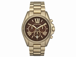 Michael Kors MK5502 Brown Dial Gold Tone Stainless Chronograph Womens Michael Kors