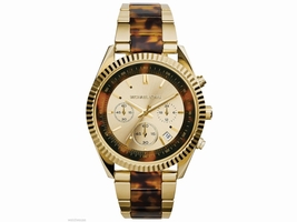 Michael Kors MK5963 Clarkson Chronograph Champagne Tortoise Shell Womens Michael Kors But at TrueFacet
