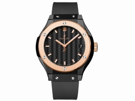 Hublot 581.co.1781.rx Classic Fusion Quartz Ceramic & 18K Rose Gold 33mm Mens Hublot