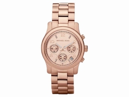 Michael Kors MK5128 Runway Chronograph Rose Gold Stainless Steel Womens Michael Kors