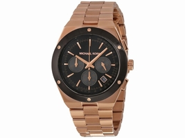 Michael Kors Reagan MK6208 Black Dial Rose Gold Chronograph 41.5mm Womens Michael Kors