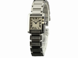 Cartier Tank Francaise W51008Q3 Stainless Steel White Dial Quartz 20mm Womens Cartier