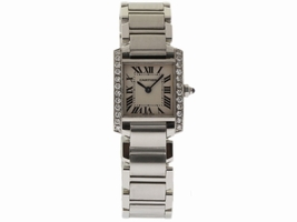 Cartier Tank Francaise W51008Q3 Stainless Steel wDiamond White Dial Quartz 20mm Womens Cartier
