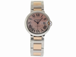 Cartier Ballon Bleu W6920033 Stainless Steel & 18K Pink Gold Rose Mother of Pearl Dial Automatic 36mm Womens Cartier