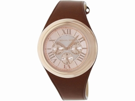 Michael Kors MK2313 Rose Gold Stainless Steel & Leather Rose Gold Dial 44mm Men's Michael Kors