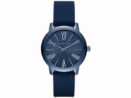 Michael Kors Hartman MK2639 Stainless Steel / Blue Silicone Strap 36mm Womens Michael Kors