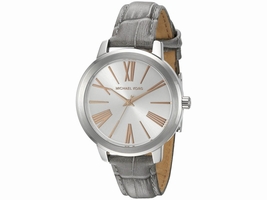 Michael Kors Hartman MK2479 Silver Dial Grey Leather Strap 38mm Womens Michael Kors