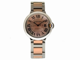 Cartier Ballon Bleu W2BB0011 Stainless Steel & 18K Rose Gold 36mm Womens Cartier