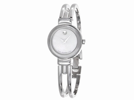 Movado 84A1809A Stainless Steel with White Mother of Pearl Dial 24mm Womens Movado
