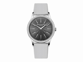 Patek Philippe Calatrava 4897G-010 18K White Gold Satin & 0.47ct Diamond 33mm Patek Philippe