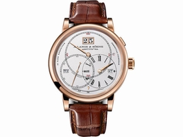 A. Lange and Sohne Richard Lange Terraluna 180.032 18K Rose Gold / Leather 45.5mm Mens A. Lange and Sohne