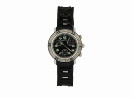 Hermes Clipper Diver Chronograph Black Cl2.915 Water Resistant Enamel Band Hermes
