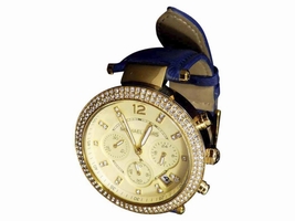 Michael Kors Parker MK2280 Gold Tone Stainless Steel & Leather Quartz 39mm Unisex Michael Kors