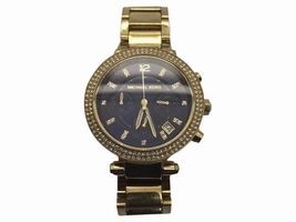 Michael Kors MK6262 Gold Plated Stainless Steel Navy Blue Dial Quartz 40mm Unisex Michael Kors