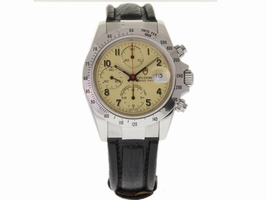 Tudor Prince 79280P Stainless Steel & Black Leather Automatic 40mm Mens 2001 Tudor