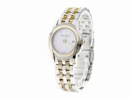 Gucci 5500L YA055539 Stainless Steel and Gold Plated 27mm Womens Gucci