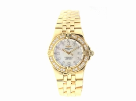 Breitling K71340 Starliner With Diamond Bezel Yellow Gold Ladies Breitling