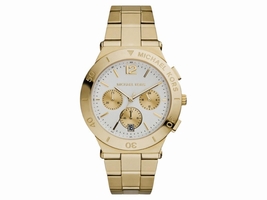 Michael Kors MK5933 Wyatt Chronograph White Dial Gold Ion-plated Womens Michael Kors