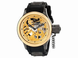 Invicta 17273 Russian Diver Gold Dial Silicone Mechanical Men's Invicta