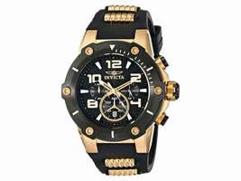 Invicta 17200 Speedway Black Dial Polyurethane Chronograph Men's Invicta