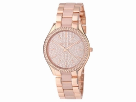 Michael Kors MK4288 Slim Runway Gold Crystal Dial Gold Steel Bracelet Womens Michael Kors