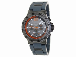 Michael Kors MK8299 Gunmetal Melbourne Chronograph Rubber Band Mens Michael Kors