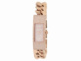 Michael Kors MK3307 Hayden Glitz Rose Gold-Tone Chain Bracelet Womens Michael Kors