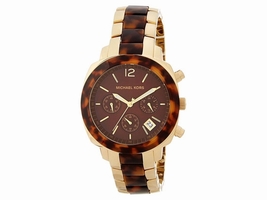 Michael Kors MK5246 Chronograph Gold-Tone Steel Tortoise Brown Dial Women's Michael Kors