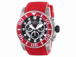 Invicta 14672 Pro Diver Black Dial Polyurethane Chronograph Mens Invicta