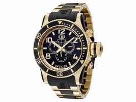 Invicta 6633 Russian Diver Collection Chrono Gold-Plated Black Rubber Invicta
