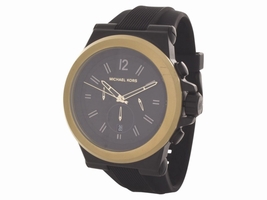 Michael Kors MK8383 Dylan Black Dial Black Silicone Strap Men's Michael Kors