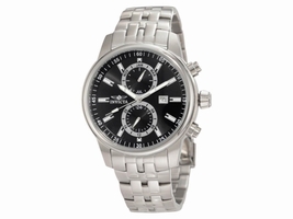 Invicta II Black Dial Quartz Steel Mens Invicta