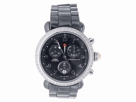 Michele MWW03N000003 Black Ceramic Chronograph Diamond Womens Michele