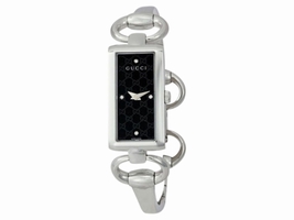 Gucci YA119506 Black Dial Stainless Steel Bracelet Quartz Womens Gucci