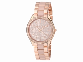 Michael Kors Slim Runway MK4288 Gold Crystal Dial Gold Steel Bracelet Womens Michael Kors