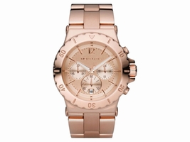 Michael Kors MK5314 Quartz Rose Gold Round Dial Rosegold Band Womens Michael Kors
