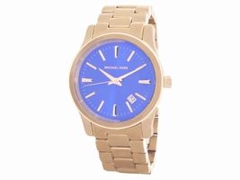 Michael Kors MK5913 Blue Dial Rose Gold Stainless Steel Bracelet Womens Michael Kors