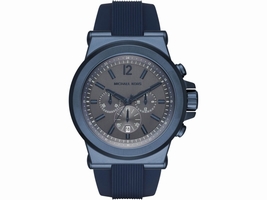Michael Kors Dylan MK8493 Blue Ion Plated Stainless Steel with Grey Dial 48mm Mens Michael Kors