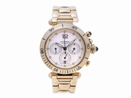 Cartier Pasha 2111 18K Yellow Gold Automatic Chronograph 38mm Mens Cartier