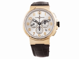 Ulysse Nardin Marine Chronograph 1506-150/61 18K Rose Gold Automatic 43mm Mens Ulysse Nardin