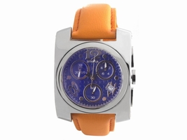 Invicta 2139 Blue Dial Orange Lorica Strap Quartz 40mm Mens Invicta