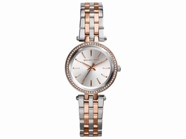 Michael Kors Darci MK3298 Silver Dial Two Tone Rose Gold/Stainless Steel 26mm Womens Michael Kors