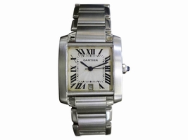 Cartier Tank Francaise 2302 Stainless Steel Vintage Automatic 28mm Mens Cartier